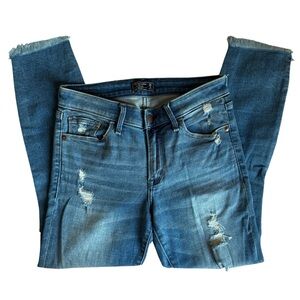 Abercrombie & Fitch Distressed Blue Jeans